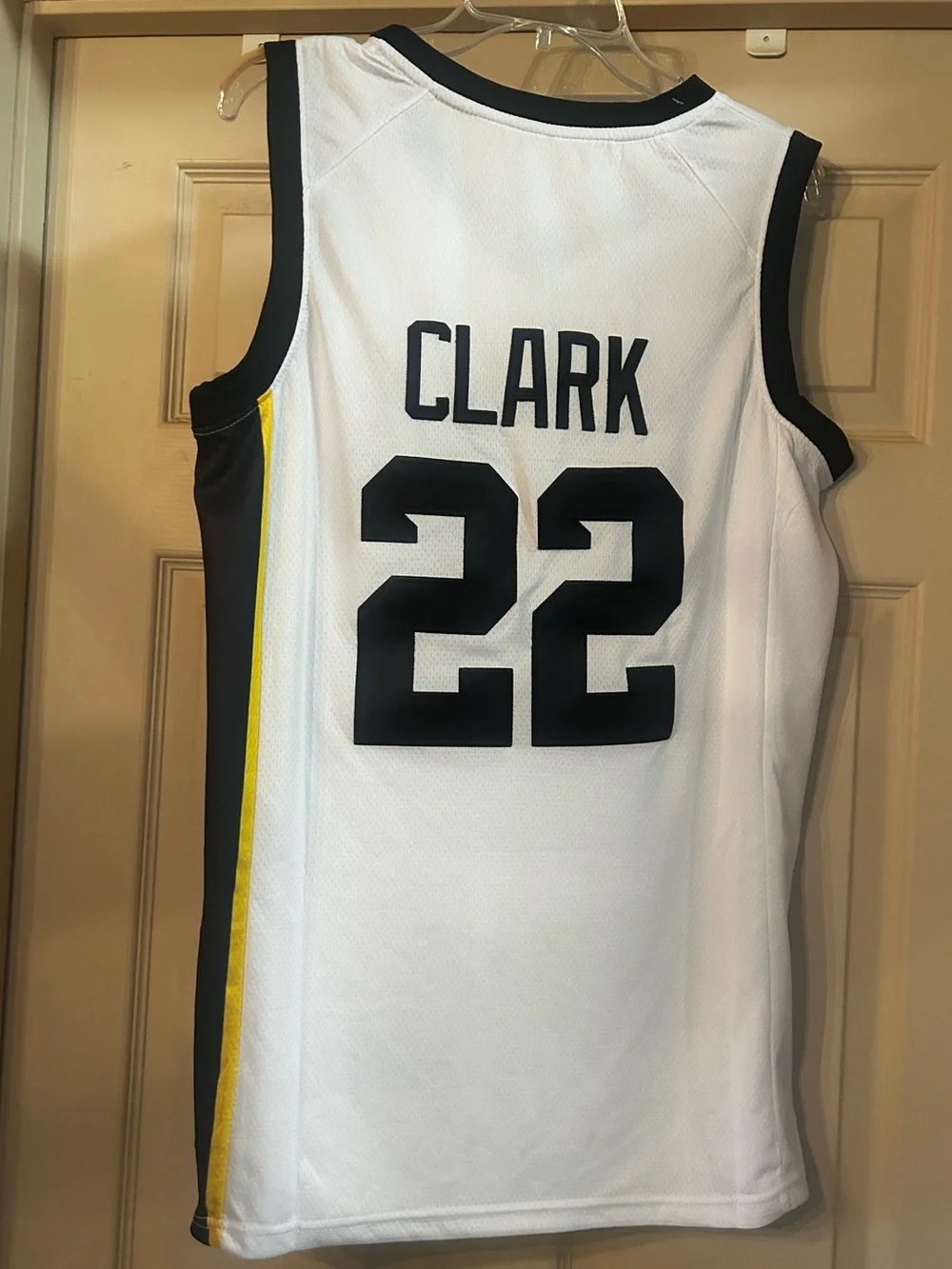 NWT Nike Dri-Fit NBA White Iowa Basketball Jersey #22 with Black and Yellow Trim